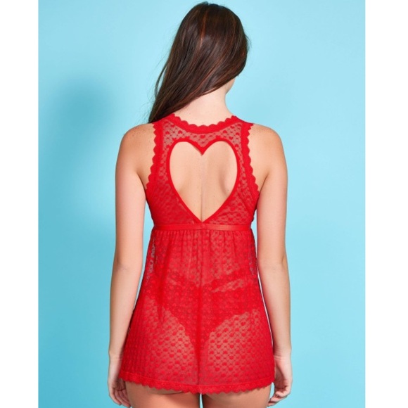 Heart Ruffle Babydoll Set - Picture 2 of 2